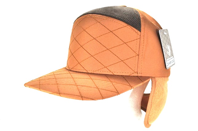 QUILT- 7PANEL POLYGON QUILT HIGH FRAME EARFLAP - CAMEL